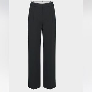 Aritzia Effortless Black High-Waisted Trousers Wide Leg